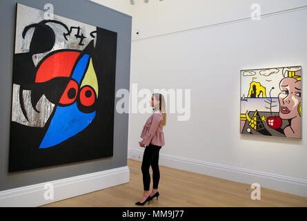 Sotheby's Londres dévoile masterwork faits saillants de contemporain, l'art impressionniste et moderne comprend : Femme, oiseau de Joan Miro (l'est de 10 à 15 m) où : London, Royaume-Uni Quand : 09 Avr 2018 Crédit : Dinendra Haria/WENN Banque D'Images