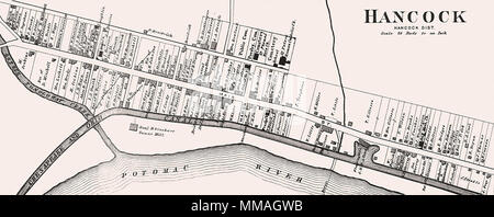 Plan de Hancock, Maryland. 1877 Banque D'Images