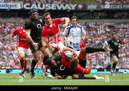 Rugby à XV - Investec International - Angleterre et Pays de Galles, du Stade de Twickenham, London, England, UK 6 Août 2011 Banque D'Images