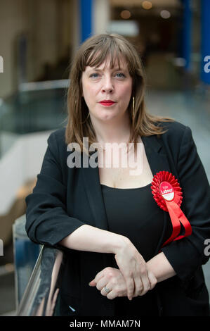 Jess Phillips, MP pour Birmingham Yardley. Elle est à l'International Convention Centre à Birmingham en mai 2018 pour les élections locales. Banque D'Images