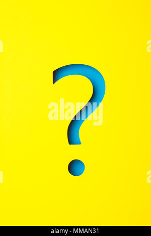 Point d'interrogation en papier Banque D'Images