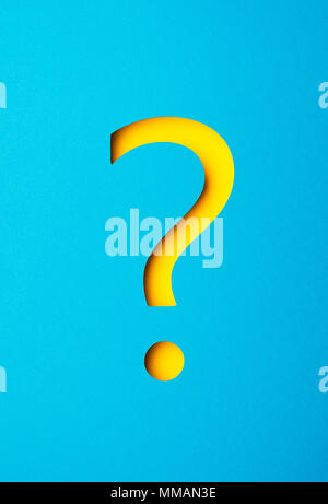 Point d'interrogation en papier Banque D'Images