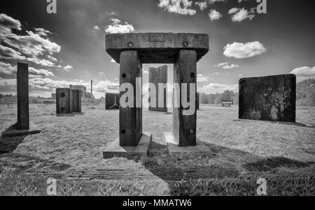 Henge en acier, Rotherham, dans le Yorkshire Banque D'Images