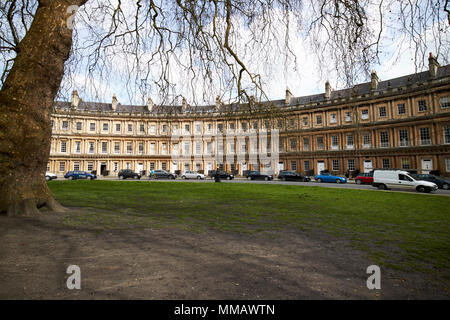 Le cirque de la rue historique de maisons georgiennes à Bath England UK Banque D'Images