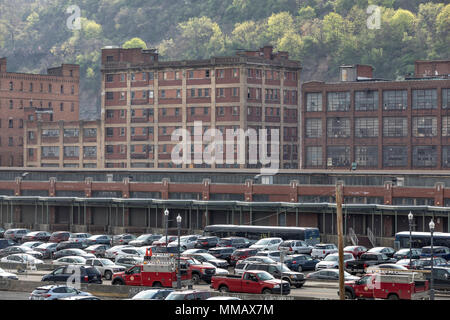 Pennsylvania Railroad Fruit Terminal dans le district de bande, Pittsburgh, PA Banque D'Images