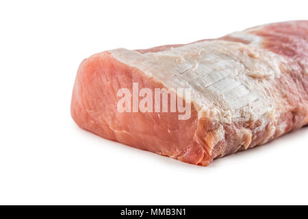 Filet de porc isolé sur fond blanc. Banque D'Images