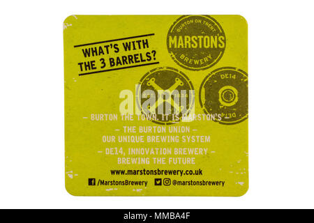 Une bière de la brasserie de Martson mat. Banque D'Images