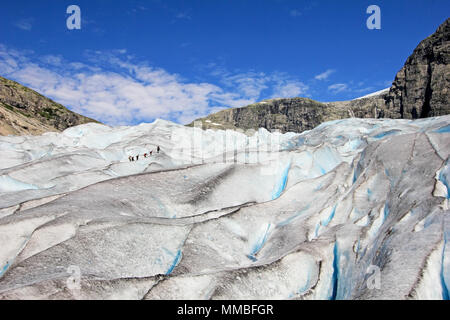Glacier Nigardsbreen, une belle branche de l'grand glacier Jostedalsbreen, Norvège, Europe Banque D'Images