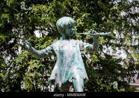 Statue de Peter Pan dans le parc d'Egmont (Parc d'Egmont, Bruxelles Banque D'Images