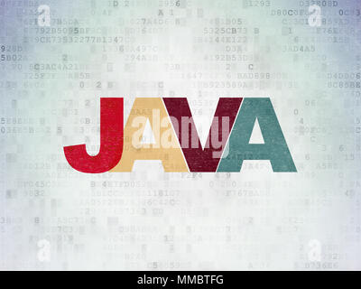 Concept de base de données : Données numériques Java sur fond de papier Banque D'Images