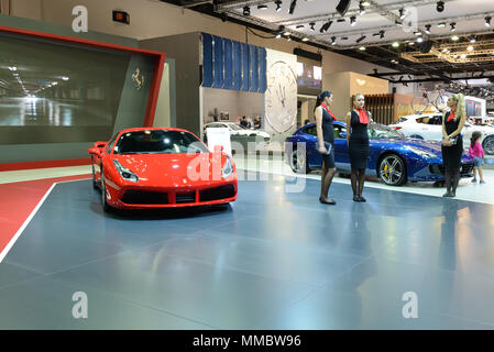 Dubaï, Émirats arabes unis - 17 novembre : la Ferrari 488 GTB sportscar est sur Dubai Motor Show 2017 le 17 novembre, 2017 Banque D'Images