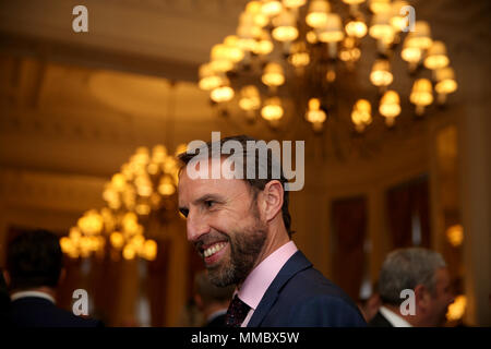 Gestionnaire de l'Angleterre Gareth Southgate au cours de la FWA footballeur de l'année le dîner au Landmark Hotel, Londres. ASSOCIATION DE PRESSE Photo. Photo date : Jeudi 10 mai 2018. Crédit photo doit se lire : Steven Paston/PA Wire Banque D'Images