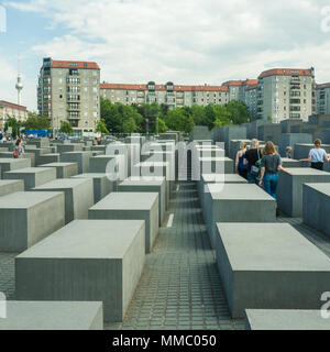 Le Mémorial aux Juifs assassinés d'Europe, Berlin, Allemagne Banque D'Images