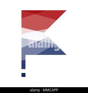 Drapeau Pays-bas triangulaire poly faible effet de couleur polygonal. Vector isolated Illustration de Vecteur