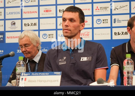 2018/05/10 Conférence de presse de Yokohama, l'ITU World Triathlon Yokohama lors de la Monterey Hotel. Alexis Hanquinquant FRA (photos par Michael Steinebach/AFLO) Banque D'Images