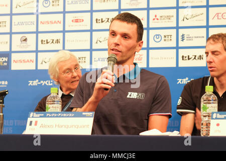 2018/05/10 Conférence de presse de Yokohama, l'ITU World Triathlon Yokohama lors de la Monterey Hotel. Alexis Hanquinquant FRA (photos par Michael Steinebach/AFLO) Banque D'Images