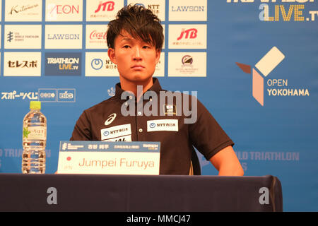 2018/05/10 Conférence de presse de Yokohama, l'ITU World Triathlon Yokohama lors de la Monterey Hotel. Jumpei Furuya jpn (photos par Michael Steinebach/AFLO) Banque D'Images