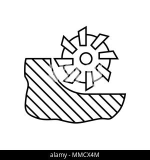 Coupe-Coupe schématique à poignées isolées material. Illustration de Vecteur