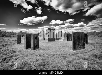 Henge en acier, Rotherham, dans le Yorkshire Banque D'Images