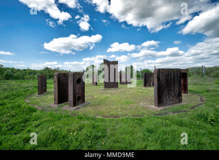 Henge en acier, Rotherham, dans le Yorkshire Banque D'Images