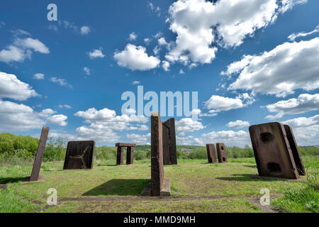 Henge en acier, Rotherham, dans le Yorkshire Banque D'Images