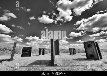 Henge en acier, Rotherham, dans le Yorkshire Banque D'Images