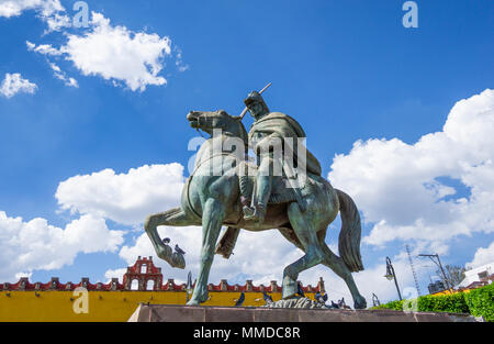 Ignacio Allende monté à cheval, une statue de l'indépendance mexicaine leader du mouvement à San Miguel de Allende au Mexique Banque D'Images