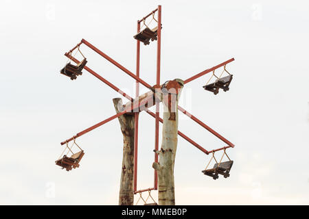 Swing traditionnel des tribus des collines du nord de la Thaïlande Banque D'Images