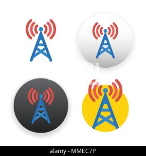 L'icône d'antenne on white Illustration de Vecteur