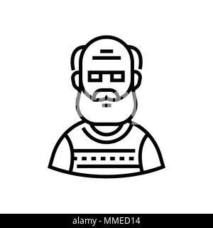 Man - icône simple isolée de conception en ligne Illustration de Vecteur