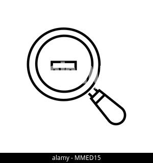 Zoom out - icône simple isolée de conception en ligne Illustration de Vecteur