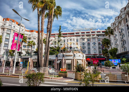 Hôtel Le Majestic Barrière de Cannes en France, hôtel historique de luxe du boulevard de la Croisette Banque D'Images