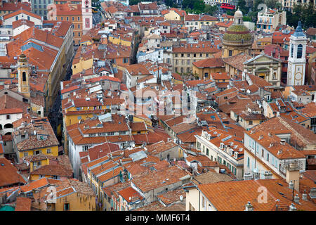 Vue sur la vieille ville Cathédrale avec Saint-Reparate, Nice, Côte d'Azur, Alpes-Maritimes, France du Sud, France, Europe Banque D'Images