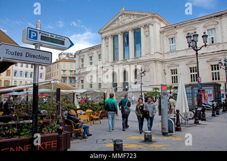 Palais de Justice, Palais de Justice, Place du Palais de Justice, Nice, Côte d'Azur, Alpes-Maritimes, France du Sud, France, Europe Banque D'Images