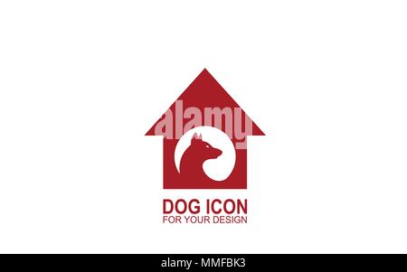 Logo chien accueil, accueil animal logotypes, icônes vectorielles. Illustration de Vecteur