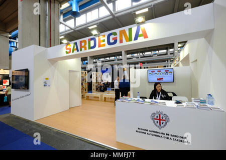 Turin, Piémont, Italie, le 10 mai, 2018. International Book Fair 2018,premier jour.Sardegna stand Crédit : RENATO VALTERZA/Alamy Live News Banque D'Images