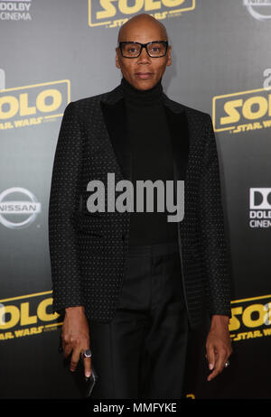 Hollywood, CA, USA. 10 mai, 2018. 10 mai 2018 - Hollywood, Californie - RuPaul. ''Solo : Une histoire de la guerre des étoiles'' Los Angeles Premiere tenue au Kodak Theater. Crédit photo : F. Sadou/AdMedia Crédit : F. Sadou/AdMedia/ZUMA/Alamy Fil Live News Banque D'Images