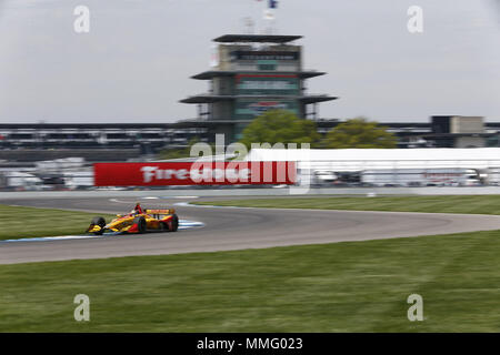 Indianapolis, Indiana, USA. Le 11 mai, 2018. RYAN HUNTER-REAY (28) des États-Unis prend de la voie à la pratique pour le Grand Prix d'IndyCar à Indianapolis Motor Speedway Course sur route dans la région de Indianapolis, Indiana. Crédit : Justin R. Noe Asp Inc/ASP/ZUMA/Alamy Fil Live News Banque D'Images