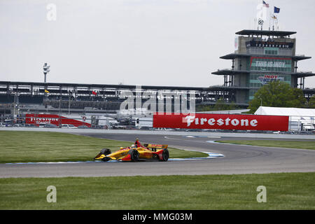 Indianapolis, Indiana, USA. Le 11 mai, 2018. RYAN HUNTER-REAY (28) des États-Unis prend de la voie à la pratique pour le Grand Prix d'IndyCar à Indianapolis Motor Speedway Course sur route dans la région de Indianapolis, Indiana. Crédit : Justin R. Noe Asp Inc/ASP/ZUMA/Alamy Fil Live News Banque D'Images