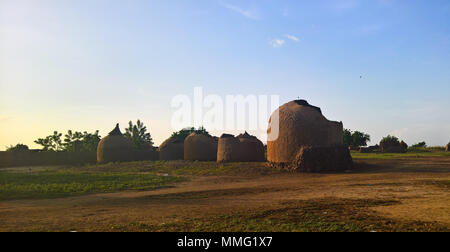 Vue panoramique sur Bkonni village de Hausa personnes près de Tahoua, Niger Banque D'Images