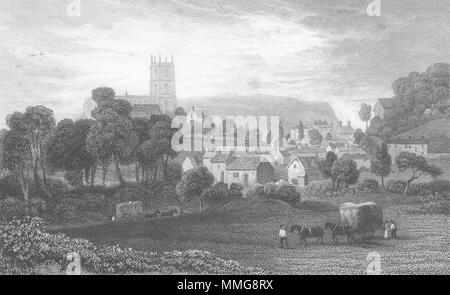 Le Pays de Galles. Moule, Flintshire. Silex. Gastineau hay panier 1831 ancien Banque D'Images