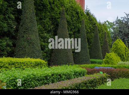 La conception de paysage dans le jardin botanique, la Pologne Wroclaw Banque D'Images