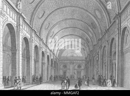 PARIS. Salle des Pas Perdus. La France. Pugin 1828 élégante ancienne imprimer photo Banque D'Images