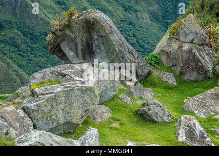 La route vers le Machu Picchu et de beaux paysages Banque D'Images