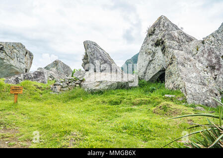 La route vers le Machu Picchu et de beaux paysages Banque D'Images