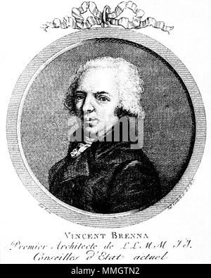 Portrait de Vincenzo Brenna (1747-1820). vers 1800. Portrait de Vincenzo Brenna (Cardelli, Ritt) Banque D'Images