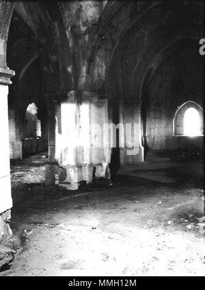 . Anglais : Chastel Blanc (Safita) intérieur de chapelle dédiée à Saint Michel - à l'intérieur de garder . 1905. Photographe : Gertrude Bell 66 B 144 Banque D'Images