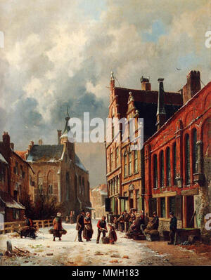 . Anglais : Adrianus Eversen's art . Adrianus Eversen (1818-1897) Noms alternatifs Adriaan Eversen Description peintre et dessinateur Date de naissance/Décès 13 Janvier 1818 1 décembre 1897 Lieu de naissance/décès Amsterdam Delft période travail circa 1833-1897 lieu d'Amsterdam (....-1889), Rotterdam (1889-....), Harderwijk contrôle d'autorité : Q1840555 : VIAF ?95849020 ISNI : ?0000 0001 1690 5048 ULAN : ?500027116 RCAC : ?non ?1434738912011032249 GND : WorldCat Adrianus Eversen vue dans une ville en hiver Banque D'Images