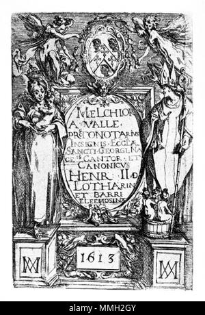 Ex-libris de Melchior de La Vallée M051202 0006059 p Banque D'Images