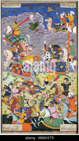 . Anglais : Titre de la série : Nom : Suite Shahnama Shahnama Date de création : ca. Affichage 1610 Dimensions : 8 1/16 in. x 4 23/32 in. (20,5 cm x 12 cm) de la ligne de crédit : Edwin Binney 3ème Numéro : 1990.322 Collection :  <a href ='http://www.sdmart.org/art/our-collection/asian-art' rel ='nofollow' >Les San Diego Museum of Art </a > . 2 octobre 2001, 14:05:29. Anglais : thesandiegomuseumofartcollection scène de bataille du Shahnama (6124533399) Banque D'Images